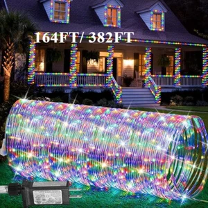 164FT Rope LED Lights Outdoor,Plug in String Lights Waterproof 8 Modes for Decor - Picture 1 of 25