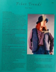 FELT VEST Fiber Trends Knitting Pattern Vintage 1995 Designer Bev Galeskas - Picture 1 of 5