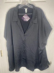 Ava And Viv 4x Black Button Up - Picture 1 of 4