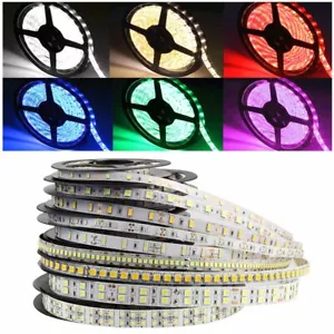 16.4ft LED Strip 3528 2835 3014 5050 5054 5630 5730 7020 SMD Flexible Light 12V - Picture 1 of 15