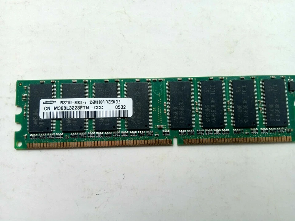 256MB SAMSUNG PC3200U - DDR - M368L3223FTN-CCC - Image 1 of 1