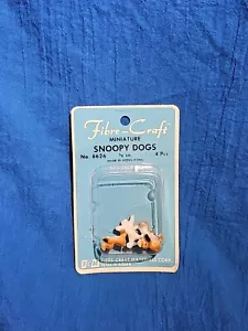 Cani Snoopy in miniatura artigianali in fibra vintage nuovi con scatola - Foto 1 di 3