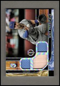 2022 Topps Tribute Triple Relics #TTRWM Whit Merrifield Jersey /150 - NM-MT - Imagen 1 de 2
