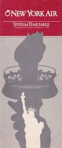 1985 New York Air System Timetable Brochure - Picture 1 of 1