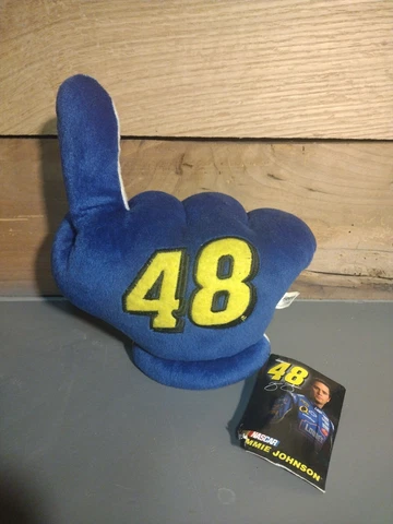 Jimmy Johnson NASCAR #48 Plush Hand Finger Fan Souvenir Official Nascar Number 1 Cover