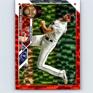 2024 Topps Update Sam Hentges US327 Orange #'d 265/299 Cleveland Guardians - Picture 1 of 2