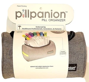 Pillpanion Portable, Easy to Fill and Follow Pill Organizer for Medications - Picture 1 of 9