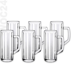 6 x GASTRO Bierseidel 0,4 geeicht Bierkrug Bierkrüge Bierglas Biergläser Henkel - Bild 1 von 3