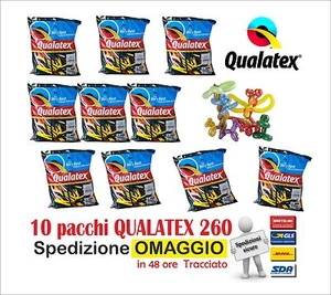 Palloncini modellabili QUALATEX 260 (10 buste da 100pz cad) colori assortiti