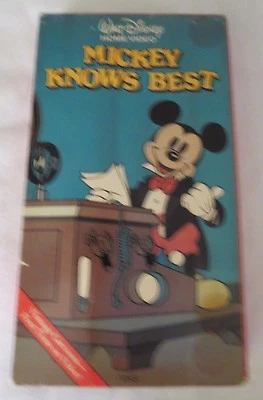 MICKEY KNOWS BEST~VHS~DISNEY HOME VIDEO~VINTAGE CARTOON~1st on video~1+ SHIP - Image 1 of 3