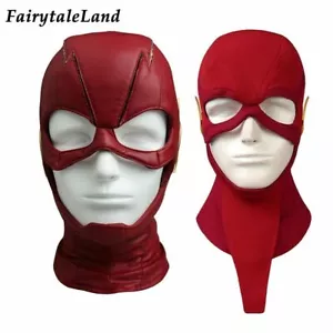 Superhero The Flash Costume Accessory Full Mask Barry Allen Cosplay Helmet - Picture 1 of 12