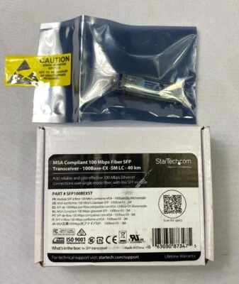 StarTech MSA Compliant 100 Mbps Fiber SFP Transceiver READ! NEW - Image 1 of 3