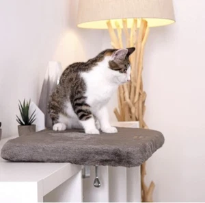 lionto Window lounger for cats padded made of plush, 35x50 cm, - Picture 1 of 10
