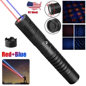 2 IN 1 Blue & Green Two Colors Long Distance Laser Pointer Visible Lazer Lights - Picture 1 of 8