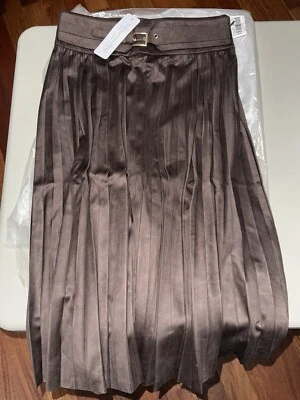 Soft Surroundings Women's Lavina Faux Suede Skirt Dark Brown PXS - Image 1 of 4