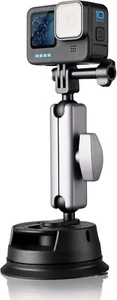 Lammcou Suction Cup Mount for Go Pro, Action Camera with 360° Dual Head Ball - Picture 1 of 6