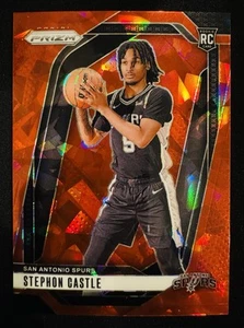 2024-25 Panini Prizm Stephon Castle RC Red Ice Rookie #234 Spurs Centered - Bild 1 von 3