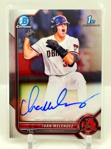 2022 Bowman Chrome 1st Ivan Melendez Base Auto DBacks ROOKIE RC Autograph C3 - Picture 1 of 2