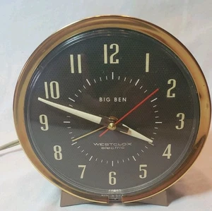 Reloj despertador eléctrico vintage Big Ben Westclox 75-102 2A ¡Funciona! Cuerpo de metal EE. UU.  - Imagen 1 de 15