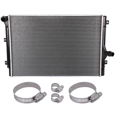 1*Radiador para Seat Leon 2006 2007 2008 2009-2013 con kit de abrazaderas de manguera universales Foto 1 de 4