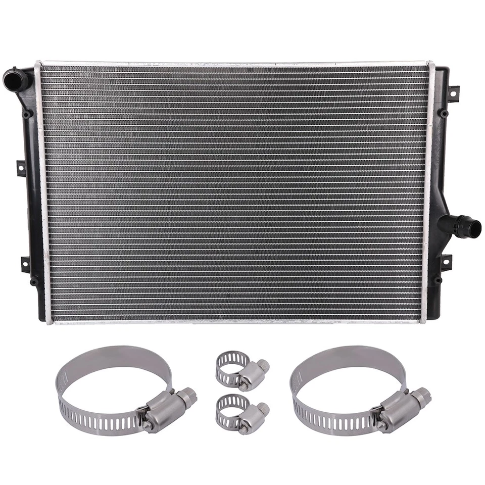 1*radiator For 2006 2007 2008 2009-2013 Seat Leon with Universal Hose Clamps Kit - Image 1 of 4