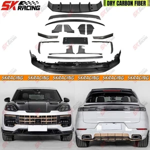 Dry Carbon Front Rear Bumper Lip Spoiler Body Kits For Porsche Cayenne GTS 2024+ - Foto 1 di 64