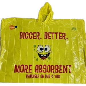 Original The Spongebob Squarepants Movie 2004 DVD Promo Rain Poncho Jacket Rare - Picture 1 of 4
