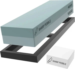 Sharp Pebble Premium Whetstone Knife Sharpening Stone 2 Side Grit 400/1000 - Picture 1 of 1