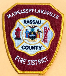 Manhasset Lakeville Volunteer FIre District Long Island New York Patch unbenutzt - Bild 1 von 2