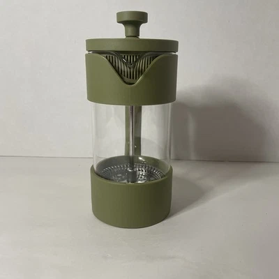 Cafeteira Oggi French Press 12 oz vidro verde resistente ao calor - Imagem 1 de 4
