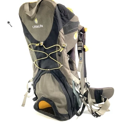 Mochila portabebés/niño Little Life Cross Terrain gris y amarillo con cojín Foto 1 de 4