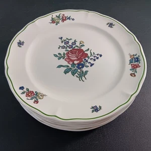 Set Of 6 Villeroy & Boch "Alt Strassburg" 8 1/2" Floral Salad/Dessett Plates - Picture 1 of 7