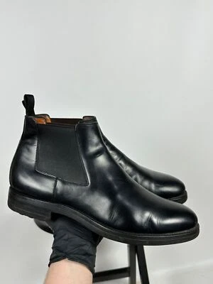 Botas Chelsea Santoni Goodyear de cuero negras para hombre talla 9 UK, 10 US Foto 1 de 4