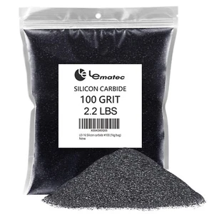 LE LEMATEC Silicon Carbide #100 Sandblasting Media for Rock Tumbling, Polishi... - Afbeelding 1 van 7