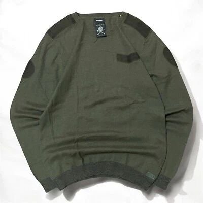 Diesel Cotton Wool Blend Vintage Sweater Mens Large Green Olive Army - Image 1 of 4