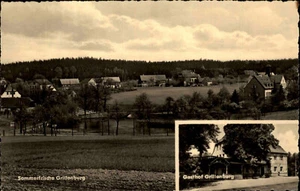 1960 DDR Landpost-Stempel GRILLENBURG Kr. Freital auf AK mit Gasthof u. Panorama - Picture 1 of 2