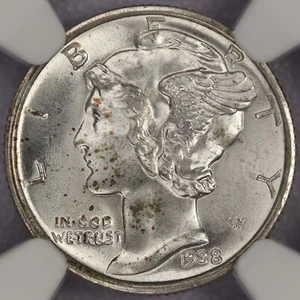 1938-D 10c Mercury Dime - NGC MS 67 FB - Picture 1 of 4