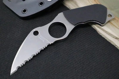 Spyderco Swick - LC200N Steel / Wharncliffe Blade with Serrates / Black G-10 Han - Image 1 of 2