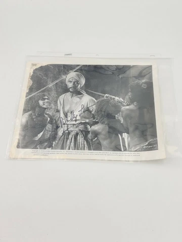 John Philip Law Signed Photo "The Golden Voyage in Sinbad" Vintage Damaged 8x10 Cover