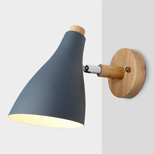 Nordic Style Minimalist Solid Wood + Metal Wall Light, ( Free Shipping )