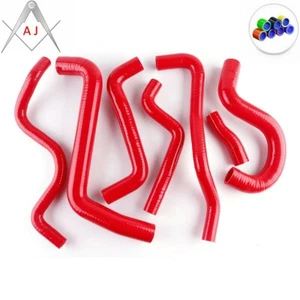 FOR VW Volkswagen MK2 1.8 8V GOLF JETTA GTI GLI SILICONE RADIATOR HOSE KIT RED - Picture 1 of 3
