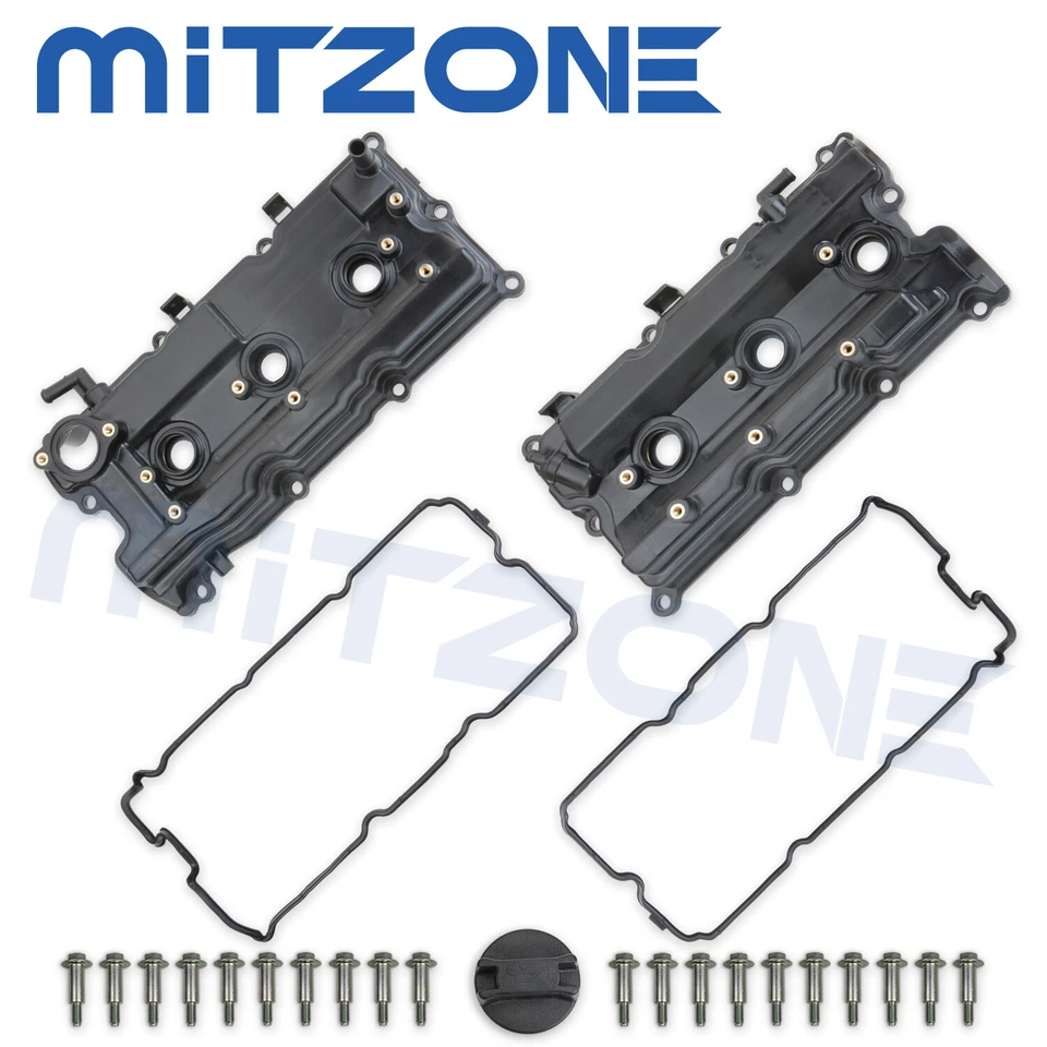 Cubierta de válvula 2 piezas con junta y pernos y tapa para 02-04 Nissan Pathfinder Infiniti QX4 Foto 1 de 4