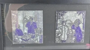 40's Newspaper Cartoon Typesetter Blocks - Picture 1 of 5