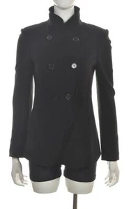 Chaqueta de mujer Ann Taylor talla 2 negra sólida básica manga larga lana - Imagen 1 de 5