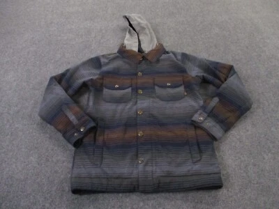 Burton Jacket Mens S Striped Coat Heavy Puffer Lined Hiking Ski Outdoors Logo - Image 1 of 4