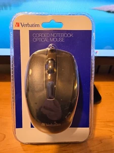 Verbatim 98106 Corded Notebook Optical Mouse Wired USB BLACK for PC or MAC NEW - Picture 1 of 5