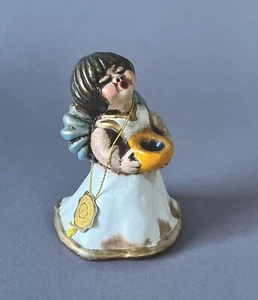 Pequeño Atún Bolzano Ángel con Vestido Blanco 10cm Cerámica Figura Ángel Candelabro - Imagen 1 de 6