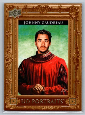 # P-3 Johnny Gaudreau Columbus Blue Jackets 2023-24 Upper Deck UD Portraits - Image 1 of 2