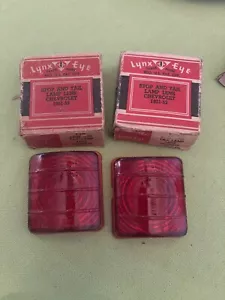 1951-52 Chevrolet Stop And Tail Lamp Lens Set Of 2 P/N T-339 - Bild 1 von 3