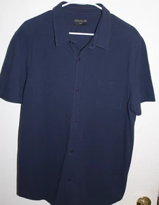 Camisa GOOD LIFE Botón Frontal Para Hombre XL Azul Marino Algodón Manga Corta - Imagen 1 de 6